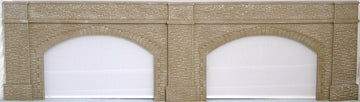 One-piece casting of 2 open wide stone arches UNPAINTED